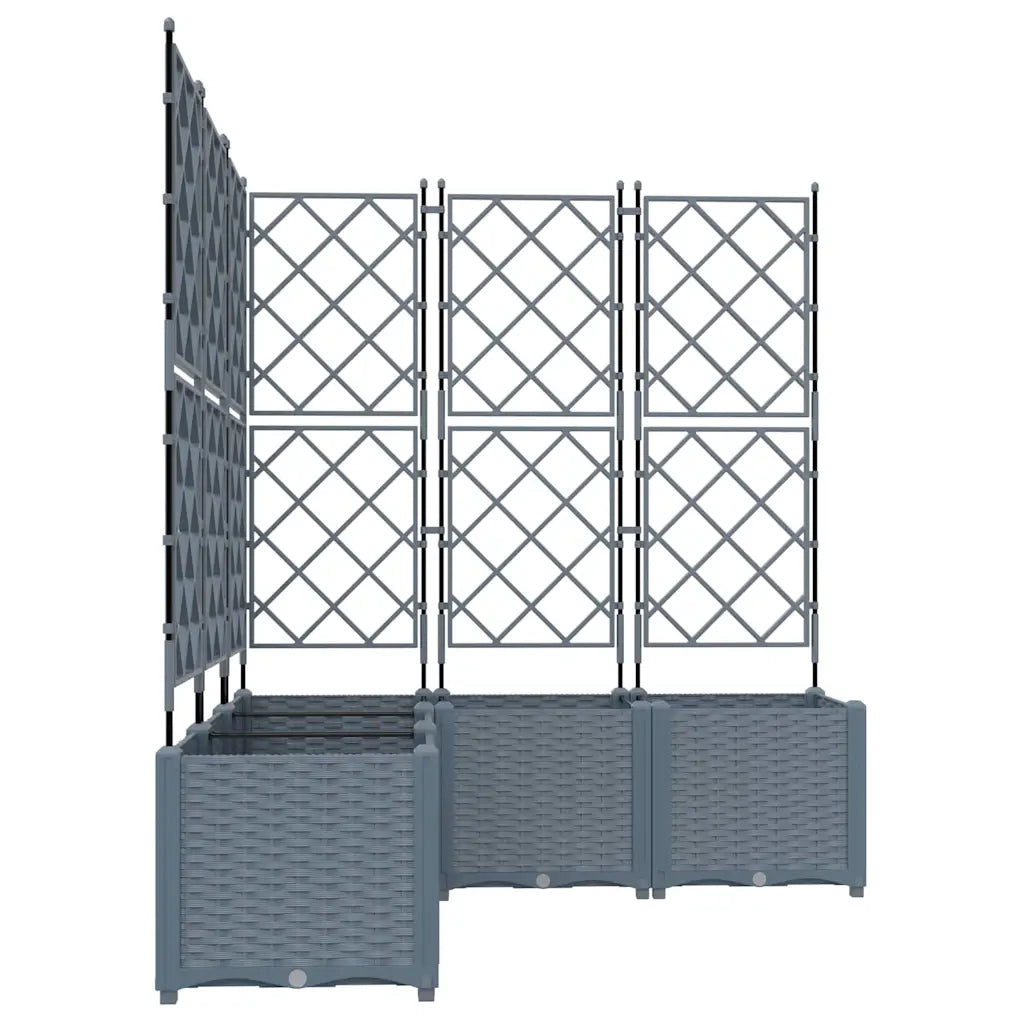 Vaso da giardino 5 pcs Grigio Chiaro 120 x 120 x 143 cm 42002889
