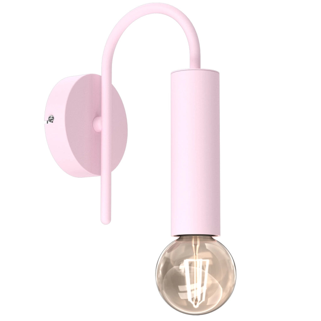 Applique Loppe 1xE27 rosa in metallo Luminex
