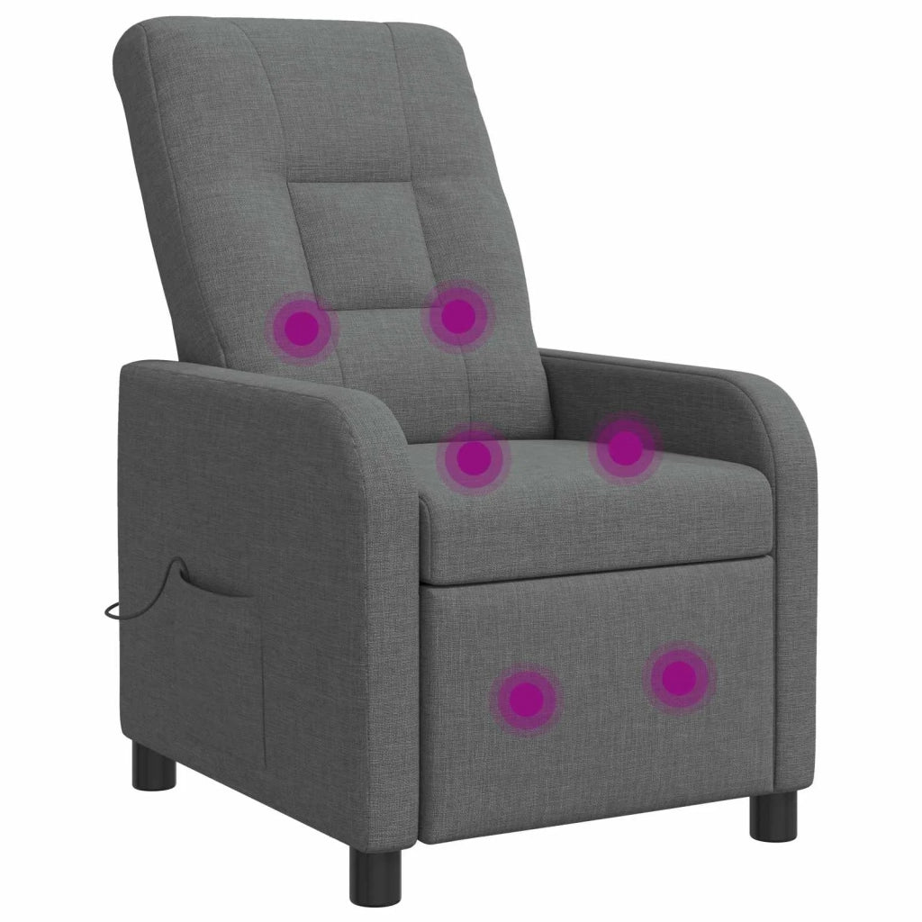 Divano Sedia-Poltrona Massaggiante Grigio Scuro Tessuto 471758