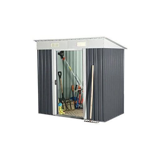 CASETTA DA GIARDINO PORTA ATTREZZI IN LAMIERA ANTRACITE MEDIUM STORE 185X121X19