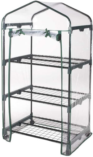 Serre da Balcone a Ripiani Ruote Trasportabile Terrazzo Orto Giardino Verdelook Formato: 3 Ripiani