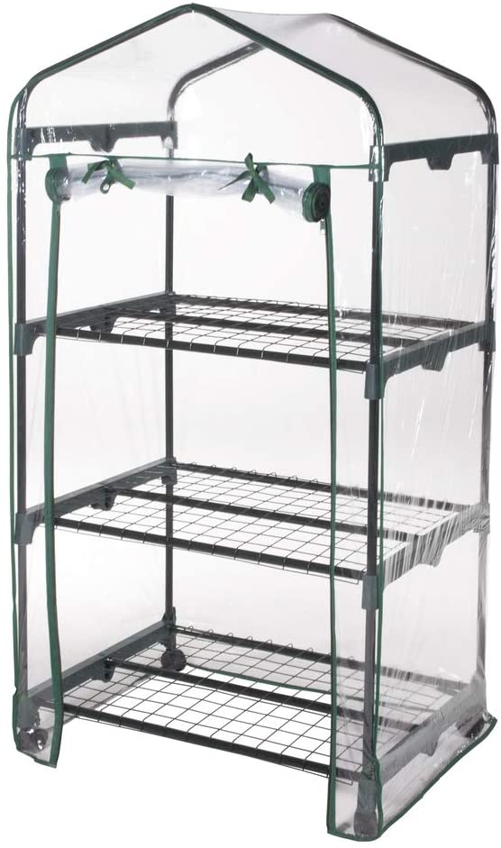 Serre da Balcone a Ripiani Ruote Trasportabile Terrazzo Orto Giardino Verdelook Formato: 3 Ripiani