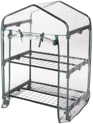 Serre da Balcone a Ripiani Ruote Trasportabile Terrazzo Orto Giardino Verdelook Formato: 2 Ripiani