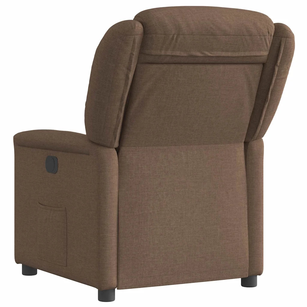 Poltrona Elettrica Reclinabile Marrone in Tessuto 3303178