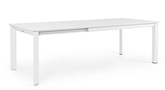 Tavolo da Esterno Giardino Allungabile Pranzo in Alluminio Bianco Konnor Formato: 200-300 cm