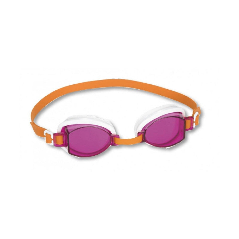 Trade Shop - Occhialini Da Nuoto Per Bambini Ocean Wave Silicone Protezione Uv 3 Colori 21048 -