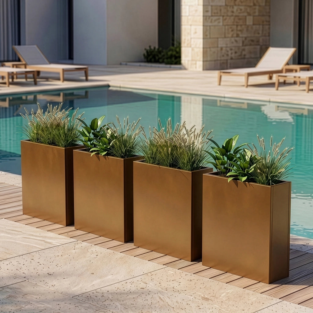 Fioriera Vaargel in Acciaio Portafiori 82x90x30 cm - Marrone casa.pro