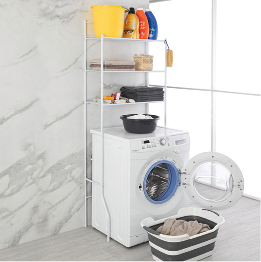 Scaffale Copri Sopra Lavatrice Ripiani Bianco Salvaspazio Bagno Lavanderia