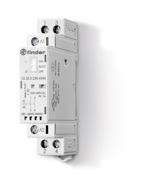 Contattore Finder 25A 2NO 24VAC/DC 1 Modulo 223200244340