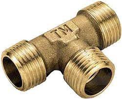 Tee uguale ottone mmm d.1/2  d.1 /2