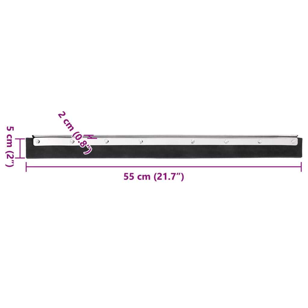 Testina Tergipavimento 55x2x5 cm in Acciaio e Gomma CFW3085916