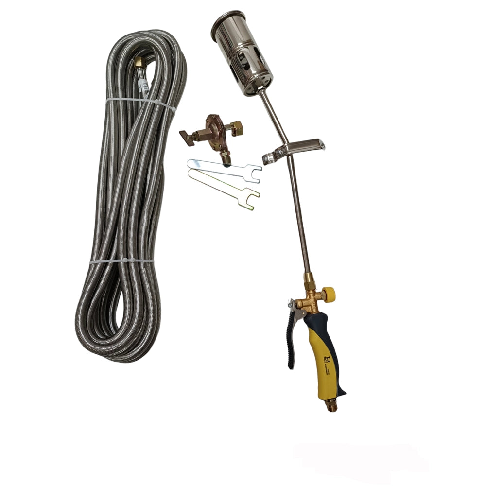 KIT CANNELLO DA RISCALDO A LEVA 70cm BRUCIATORE 60mm + REGOLATORE + TUBO 10m PROJECT03 I081LKRC