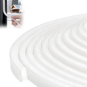 Telaio autoadesivo per porte e finestre - 6 mm x 9 mm x 5 mm - nastro di sigillatura a spazzola - stopper di aria per porte scorrevoli e porte esterne - bianco