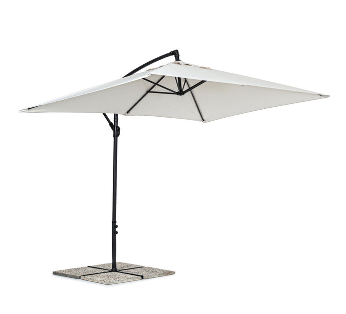 Ombrellone da Giardino 2x3 Esterno Palo Braccio Laterale Girevole Texas Bizzotto Colore: Naturale