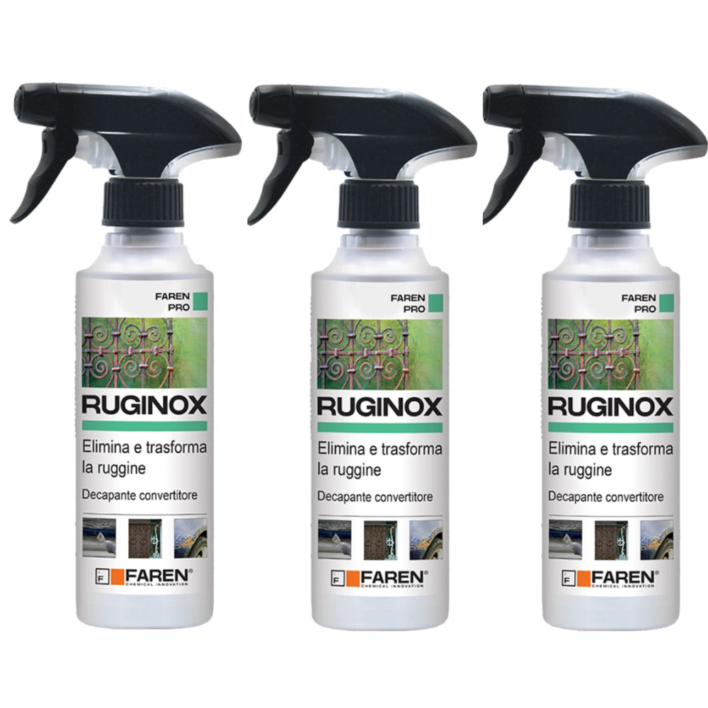 Faren ruginox spray convertitore di ruggine rimuove ossidazioni 250 ml 3 pezzi
