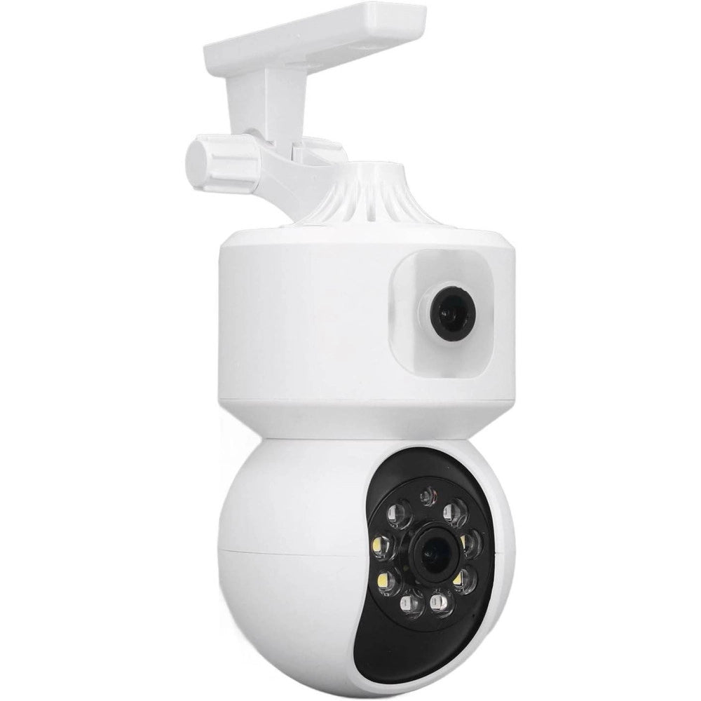 Trade Shop - Telecamera Wi-fi Doppia Videocamera Di Sorveglianza Motorizzata 360° Ip44 App -