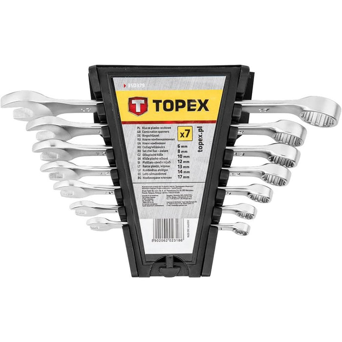 Topex 35d379 set chiavi combinat ate 7 pezzi, 6-17mm ds