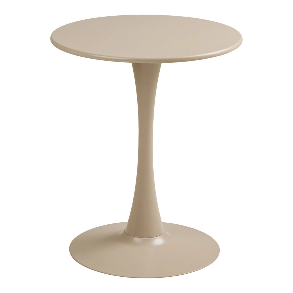 Tavolo bistro Meira in acciaio taupe o60 cm