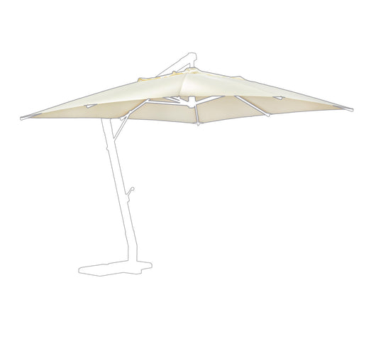 Telo Ricambio per Ombrellone da Giardino 3x3 3x4 Bianco Ecru Capua Bizzotto Formato: 3 x 3 m