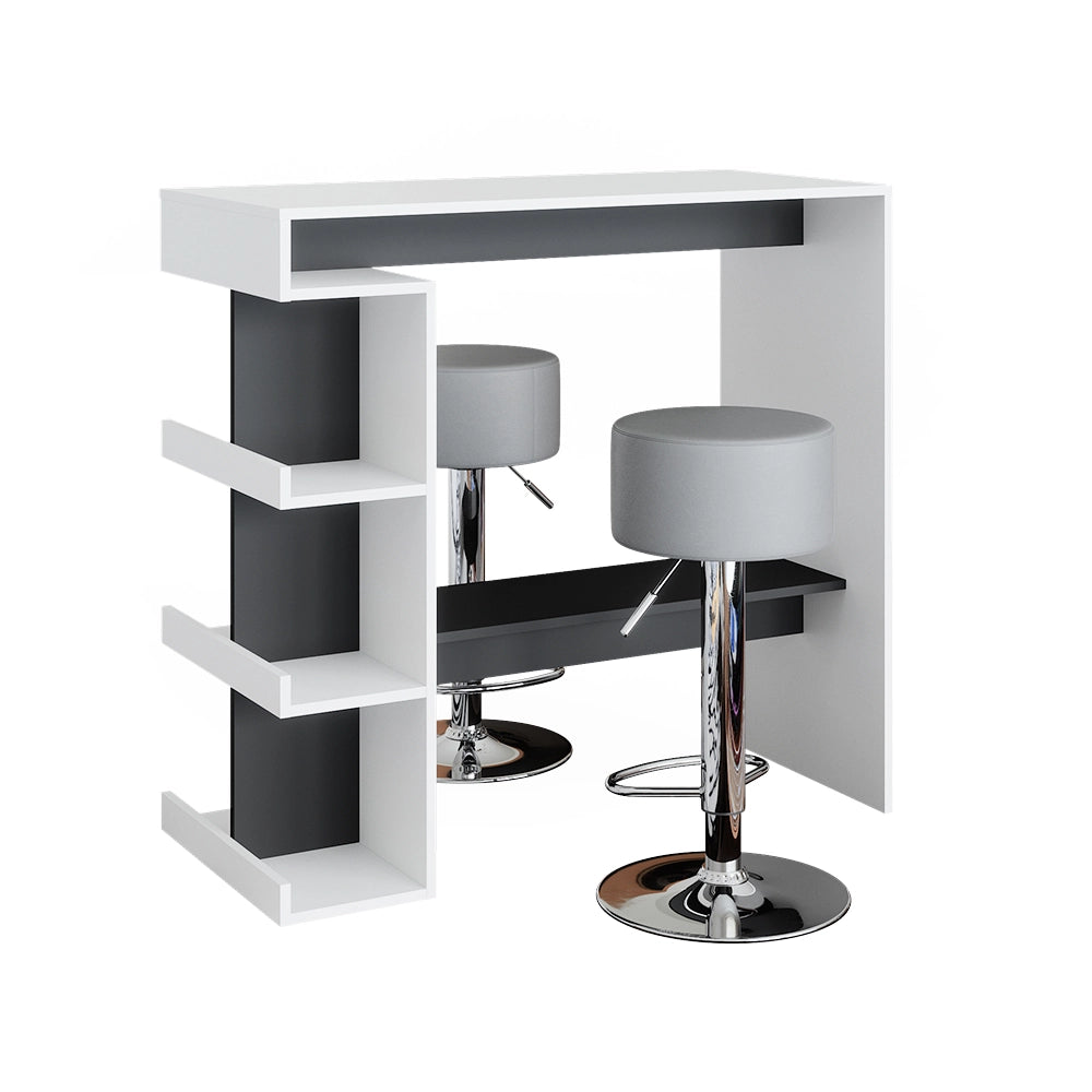 Vicco Tavolo bar con sgabelli Bianco 108 x 50 cm con 2 sgabelli da bar