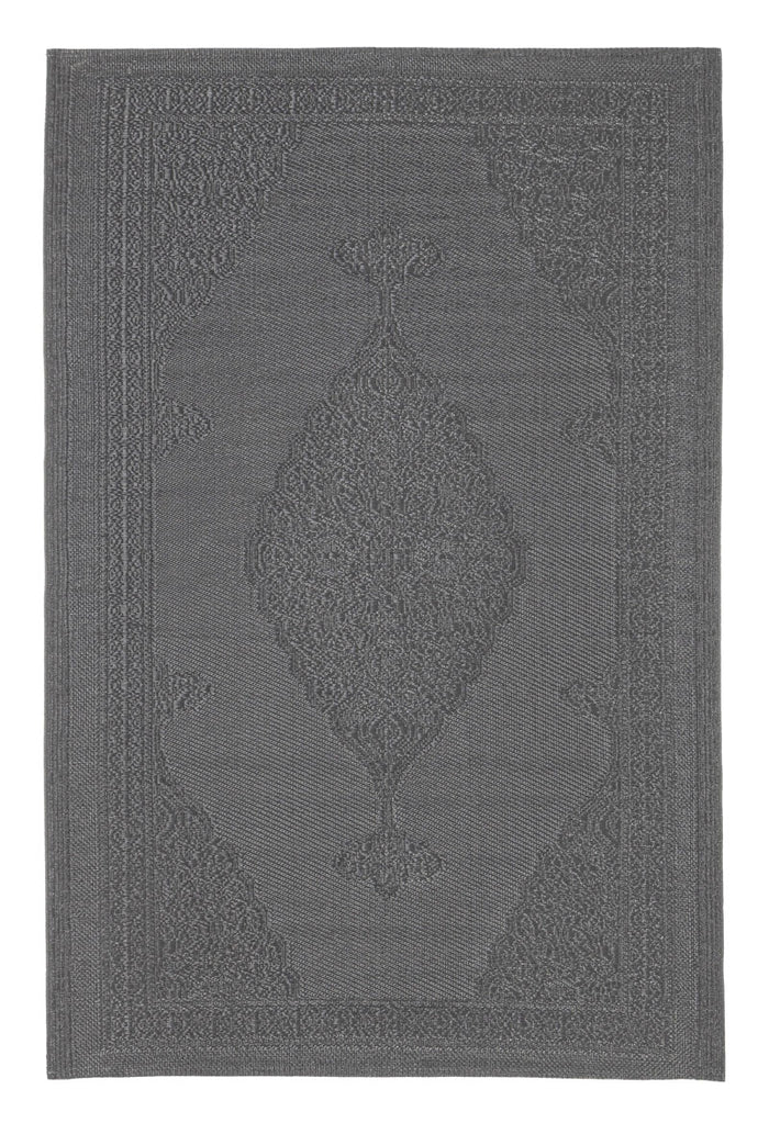 Tappeto Moderno Grigio Impermeabile Interno o Esterno Antiscivolo Delbar Formato: 150 x 210 cm