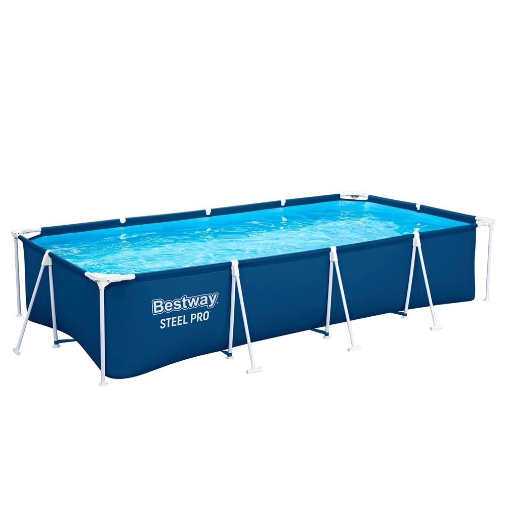 Trade Shop - Piscina Fuori Terra Rettangolare Steel Pro Con Telaio Senza Pompa 400x211x81 Cm 56405 -