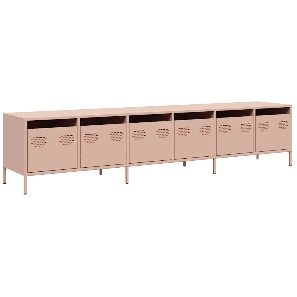 Mobile TV Rosa 202x39x43,5 cm in Acciaio Laminato a Freddo 3307150