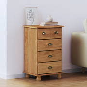 Cassettiera 'ASKIM'Marrone 45.8x40x79 cm in Legno Massello di Pino