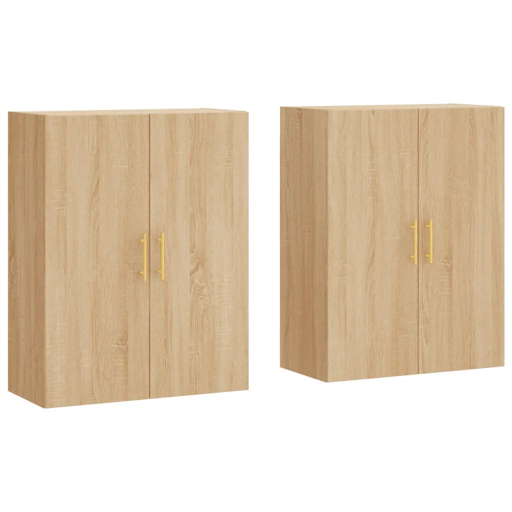 Mobili a Parete 2 pz Rovere Sonoma 69,5x34x90 cm 3195614