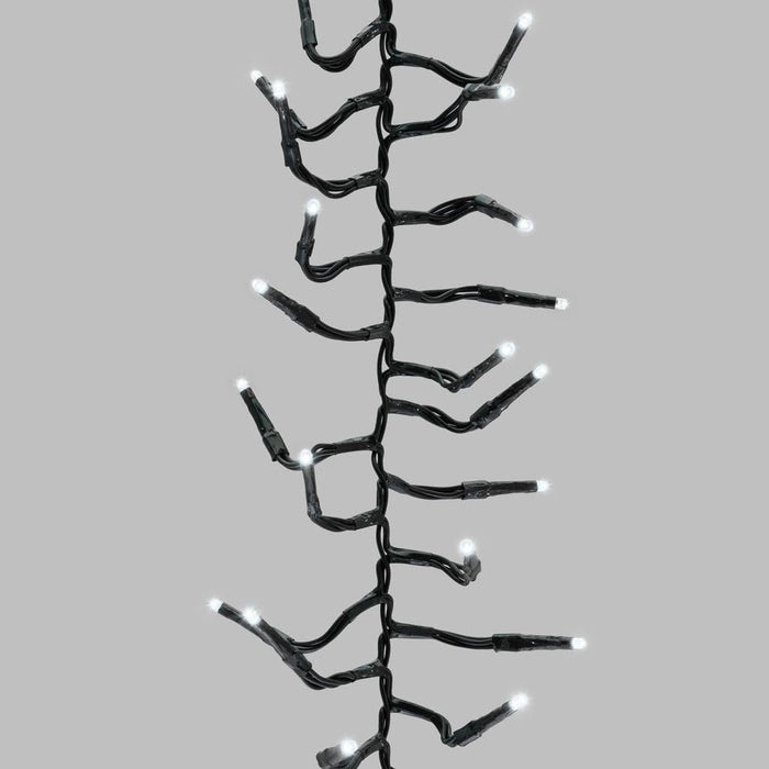 Luci di Natale Natalizie 1000 Led BIANCO FREDDO a Grappolo per ESTERNO/INTERNO 16.5 metri con 8 Giochi di luce, Timer, Cavo verde, Catena luminosa natalizia per Albero
