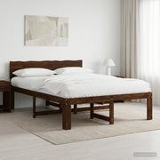 Letto matrimoniale con testiera ROSTOCK Marrone Scuro 3405464