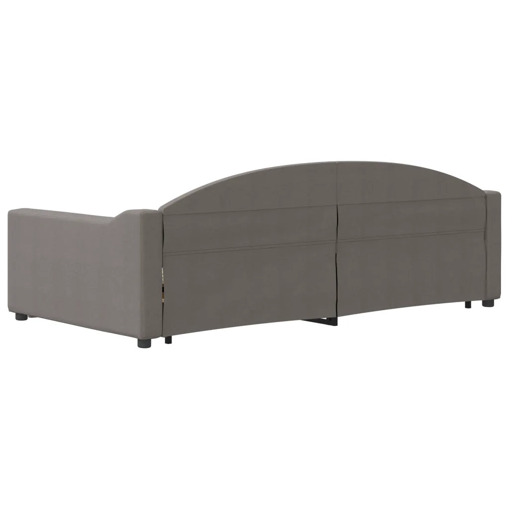 Divano Letto con Letto Estraibile Tortora 100x200 cm in Tessuto