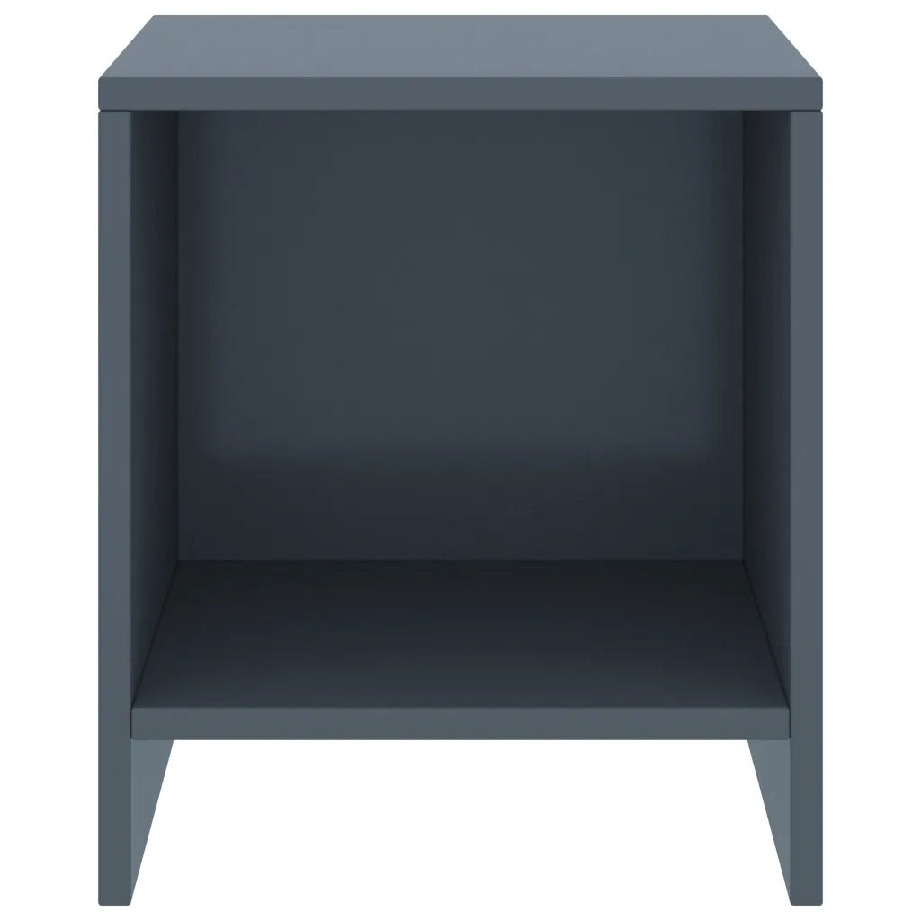 Comodini 2 pz Grigio Chiaro 35x30x40 cm Legno Massello di Pino 322243