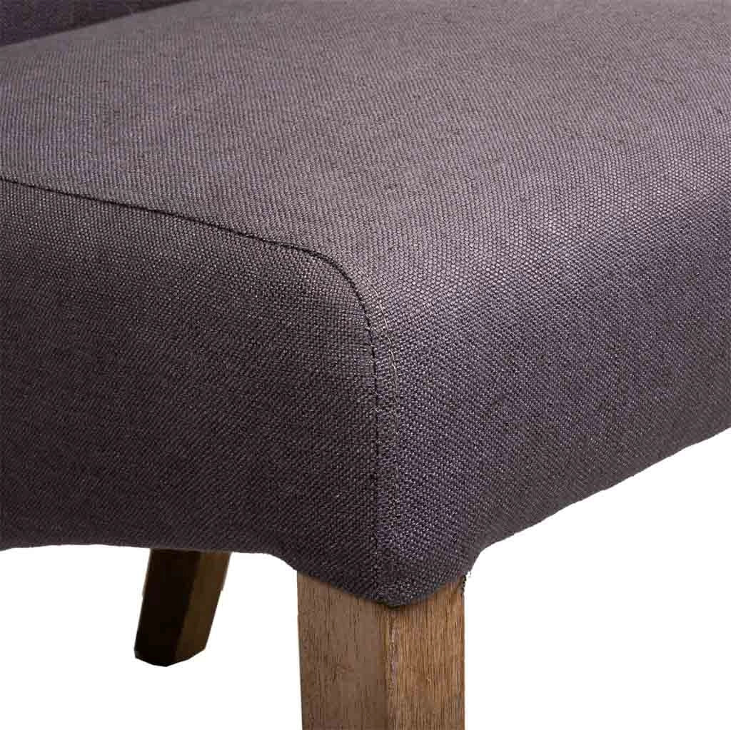 Sedia in legno imbottita grigia 44x58x48/107h