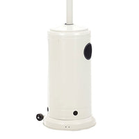 STUFA A GAS BOMBOLA GPL FUNGO DA ESTERNO PORTATILE ACCIAIO RISCALDA 20 MQ BIANCO PATIO LUX