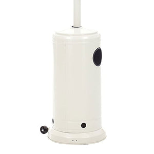 STUFA A GAS BOMBOLA GPL FUNGO DA ESTERNO PORTATILE ACCIAIO RISCALDA 20 MQ BIANCO PATIO LUX