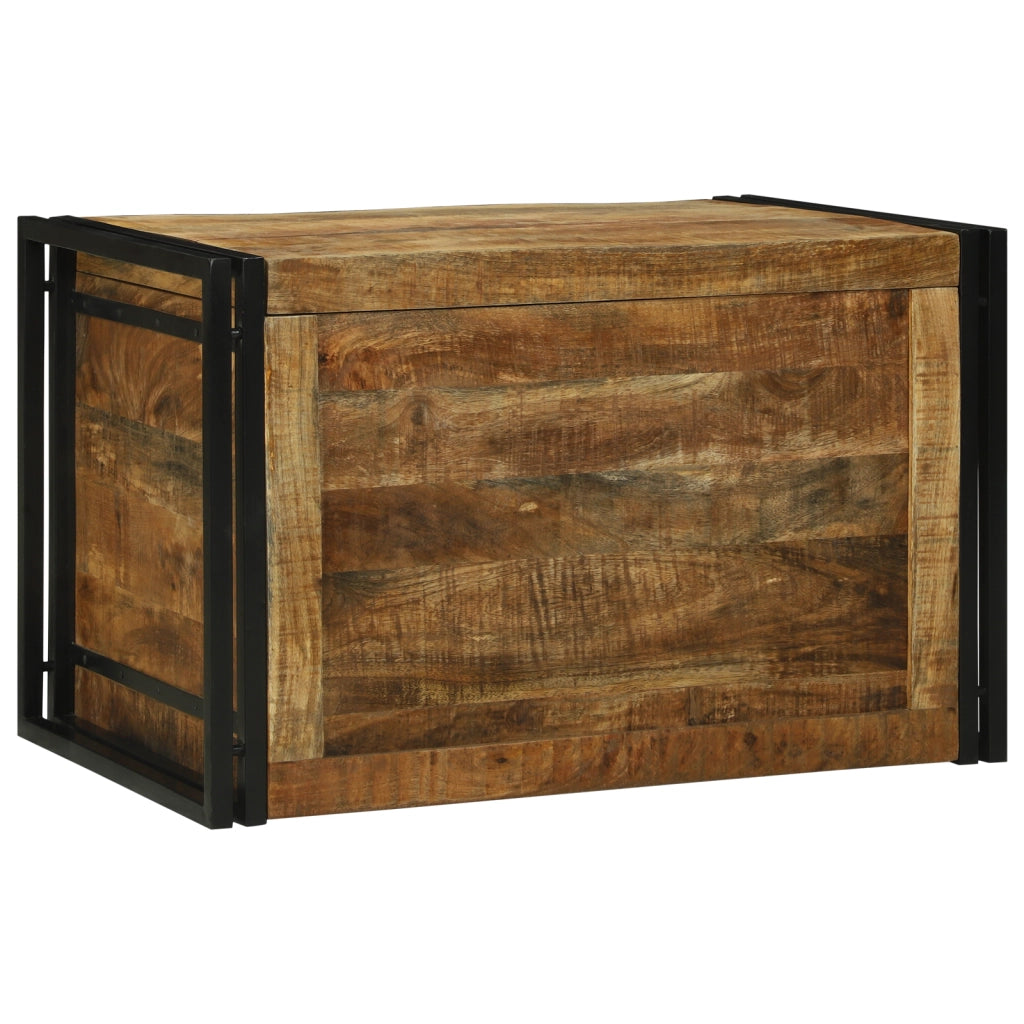 Scatola di Stoccaggio 80x50x50 cm in Legno Massello di Mango