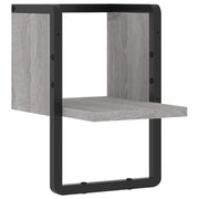 Mensola a parete | Scaffale a parete | Ripiano a parete con Asta Grigio Sonoma 20x25x30 cm