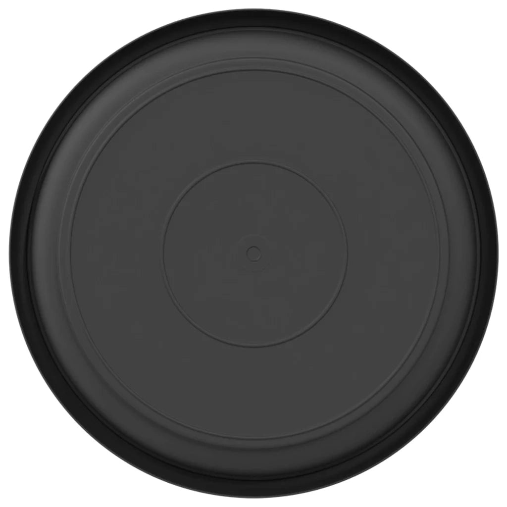 Vassoio Rotondo per Fiori 6 pz Nero ? 19 x 2 cm Plastica CFW2899345