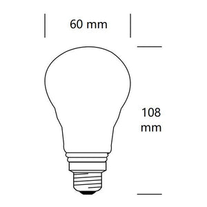 LAMPADINA GOCCIA A LED 7W LUCE FREDDA 6500K 806 LUMEN E27 VETRO TRASPARENTE BOT