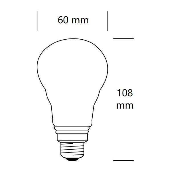 LAMPADINA GOCCIA A LED 7W LUCE FREDDA 6500K 806 LUMEN E27 VETRO TRASPARENTE BOT