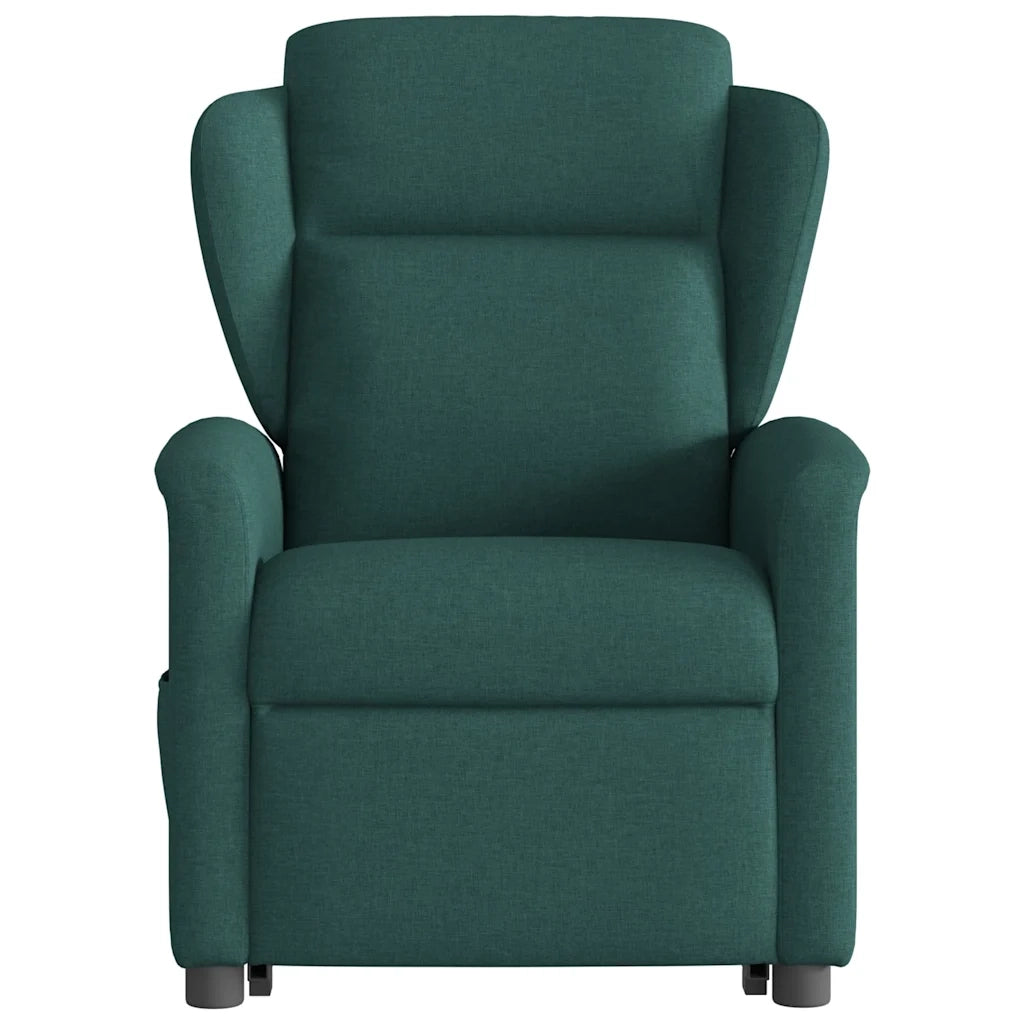 Poltrona Alzapersona Massaggiante Elettrica Verde Scuro Tessuto 3303170