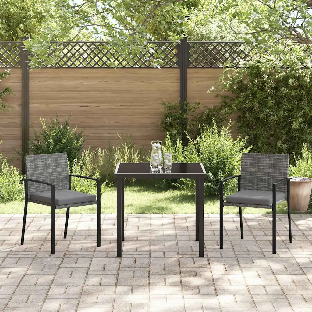Set da Pranzo per Giardino 3 pcs Grigio 3379240