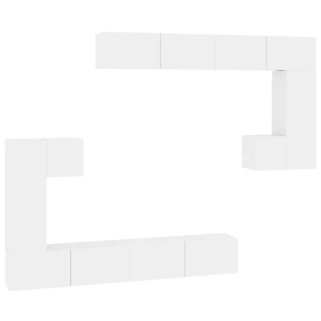 Mobile Porta TV a Parete Bianco in Legno Multistrato 3114590