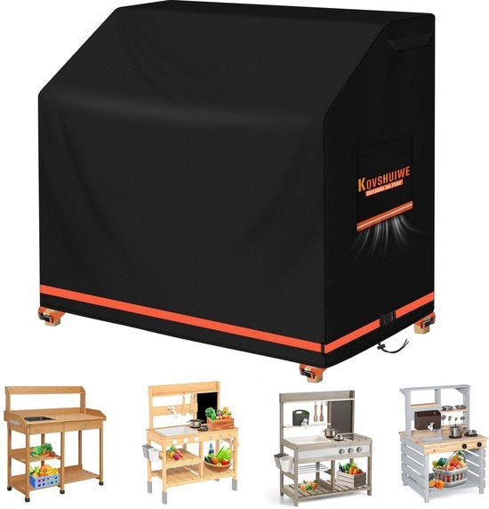 Modderraum copertura per cucina impermeabile, 110x50x95 cm cucina esterna 420D stoffa Oxford impermeabile, stoffa impermeabile, UV resistente, resistente alle scalfitture, duraturo, copertura per cucina con apertura di ventilazione.
