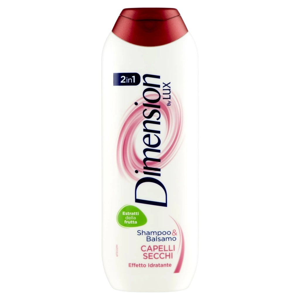 SET 12 DIMENSION SHAMPOO E BALSAMO CON ESTRATTI FRUTTA PER CAPELLI SECCHI 250ML