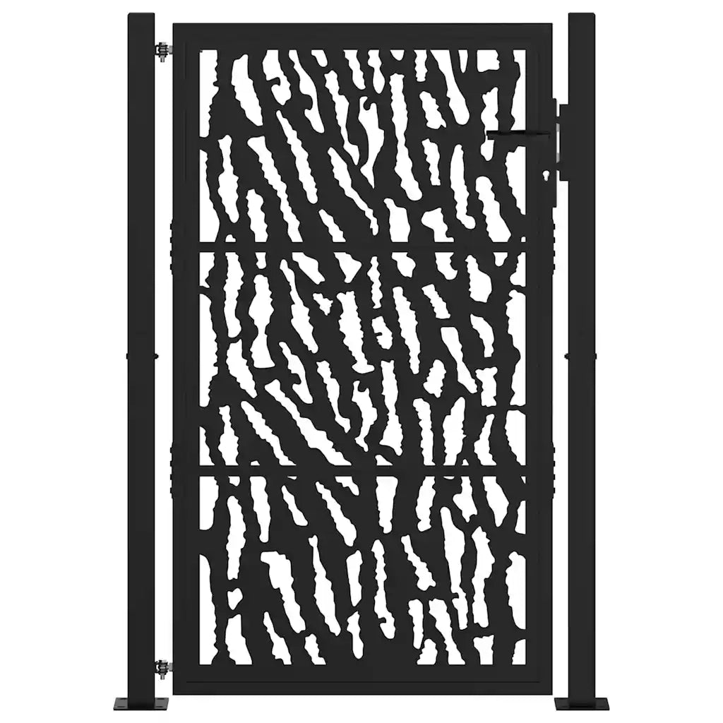 Cancello da giardino nero 100x150 cm in acciaio con design a traliccio 4100981