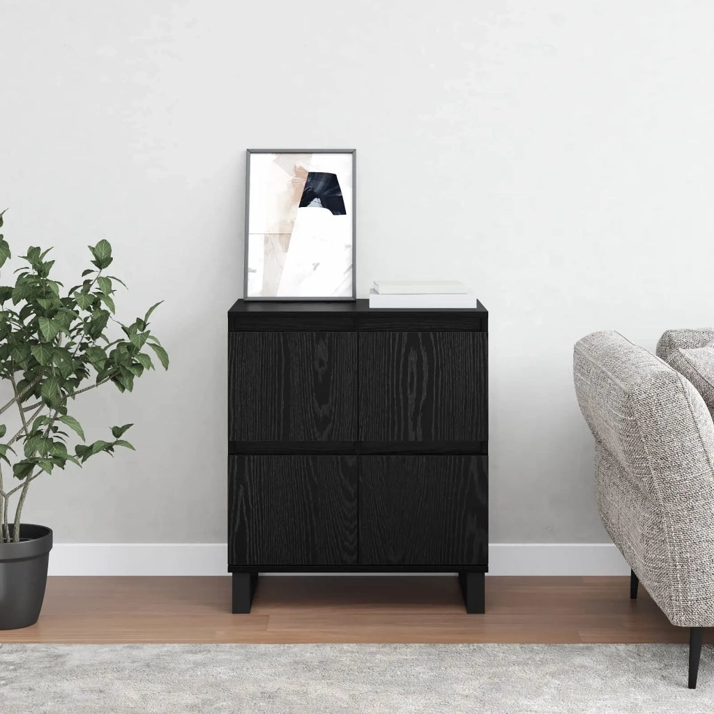 Credenza Rovere Nero 60 x 35 x 70 cm