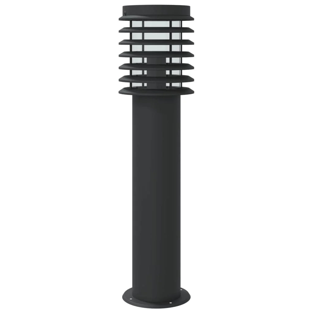 Lampada da terra per esterno con sensore 60 cm acciaio inox nero 02_0042523