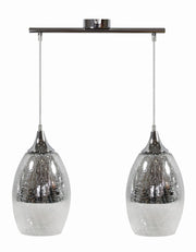 Candellux sospensione Celia vetro 2xE27 cromata 40 cm